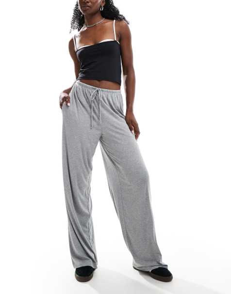 Cotton On blair wide leg pant in grey marle - view 1