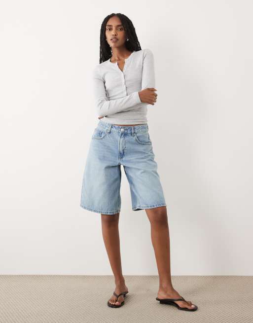 Cotton On - Blake - Gråmeleret langærmet henley-top med knapper, 2 af 4