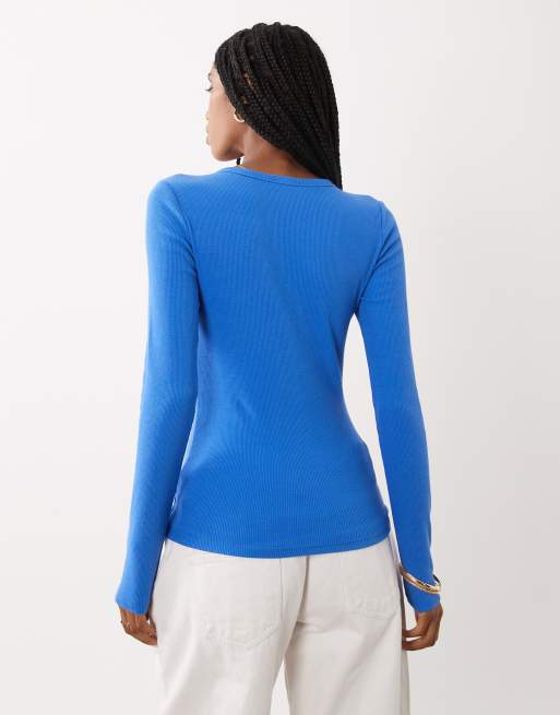 Cotton On blake henley long sleeve in cobalt , 4 of 4