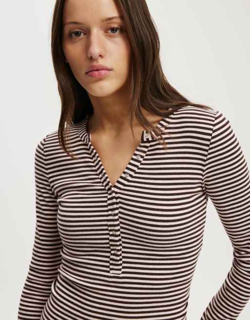 Cotton On Blake henley long sleeve in multi, 3 of 4