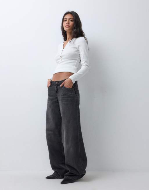 Cotton On Blake henley met lange mouwen in gebroken wit, 3 van 5