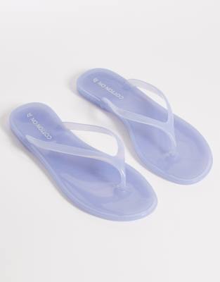 Cotton On Blake Jelly Flip Flops In Blue