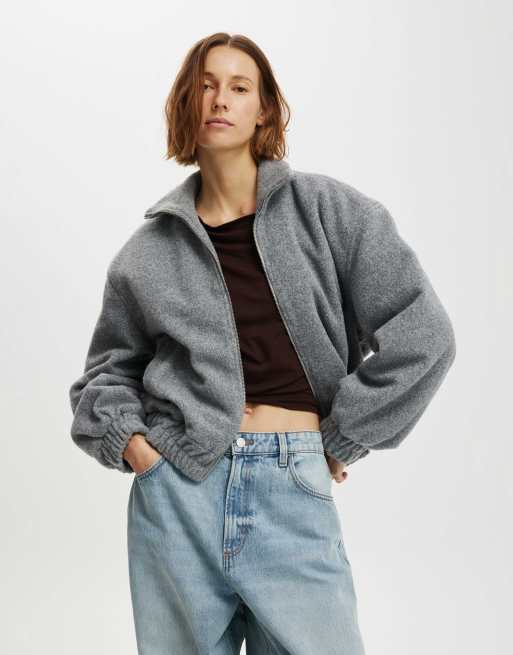 Cotton On Blake textured jacket in grey, 2 of 4