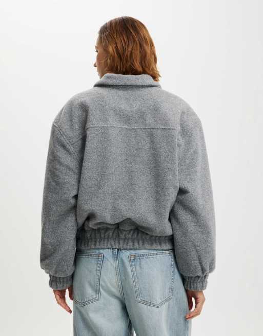 Cotton On Blake textured jacket in grey, 4 of 4