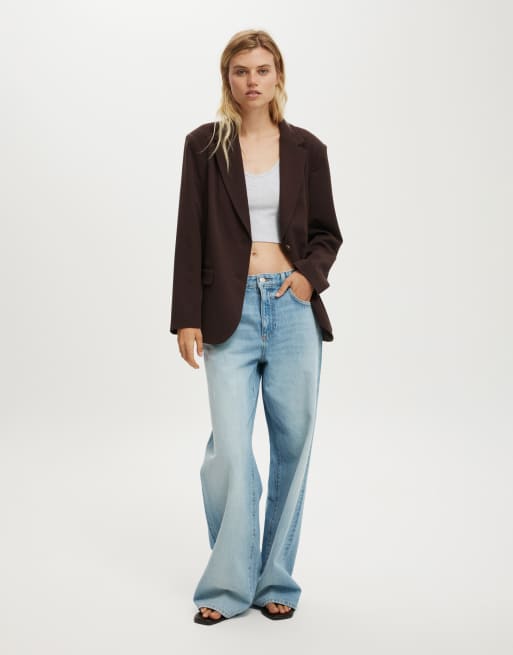 Cotton On blazer in dark oak - part of a set, 3 of 3