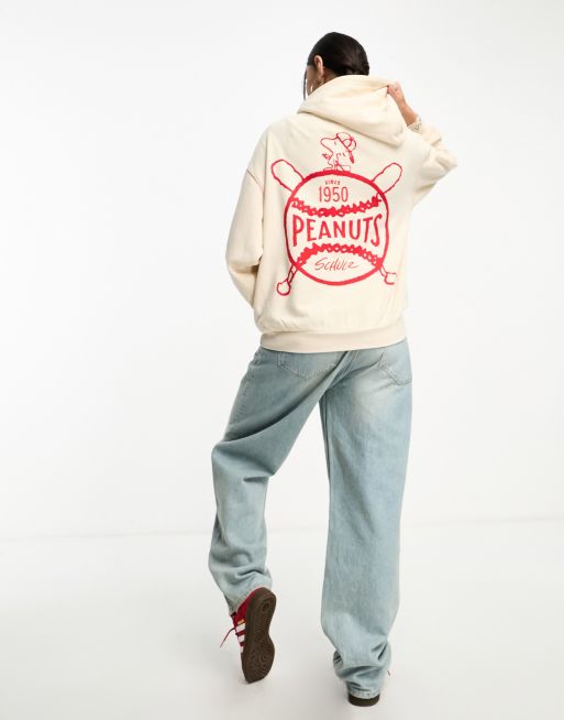 Cotton On – Bluza z kapturem o luźnym kroju zapinana na zamek z grafiką ze Snoopym w stylu retro 