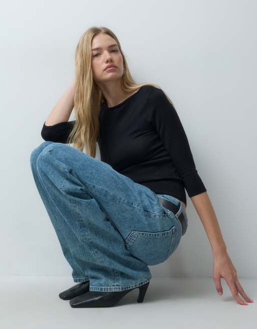 Cotton On boat neck knit in black, 2 of 5
