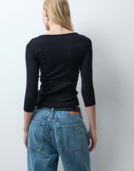Cotton On boat neck knit in black, 5 of 5