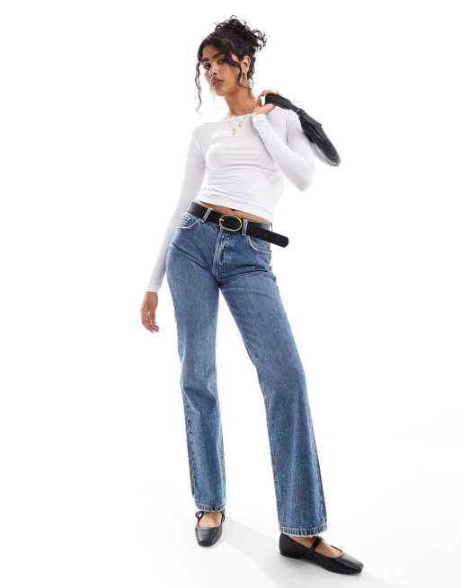 Cotton On boat neck long sleeve top in white