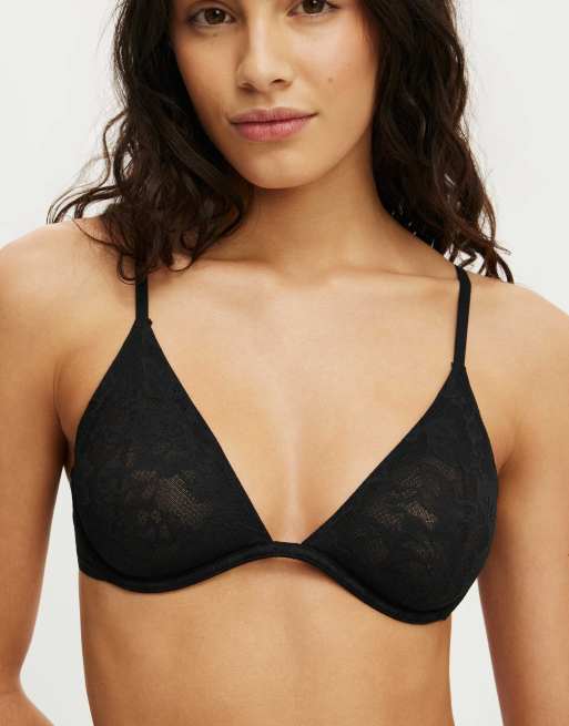 Cotton On Body bestee plunge bra in black, 2 of 4