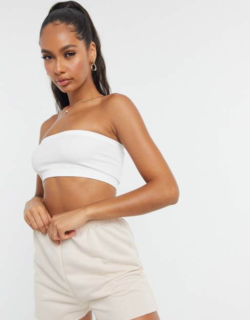 Separates Rib Bandeau Bra Ivory Online