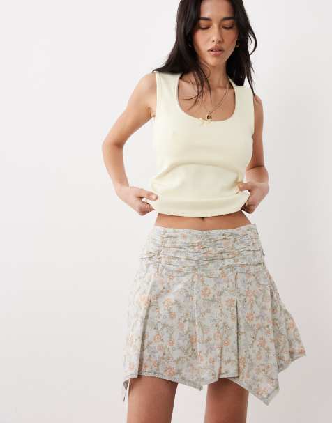 Cotton On boho hanky hem mini skirt in hannah floral - view 1