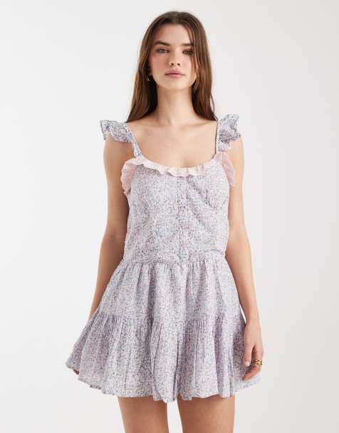 Cotton On - Boho-minikjole med lyserødt blomstermønster - view 1