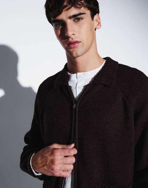 Cotton On bomber en maille à zip intégral couleur chocolat, 4 de 9