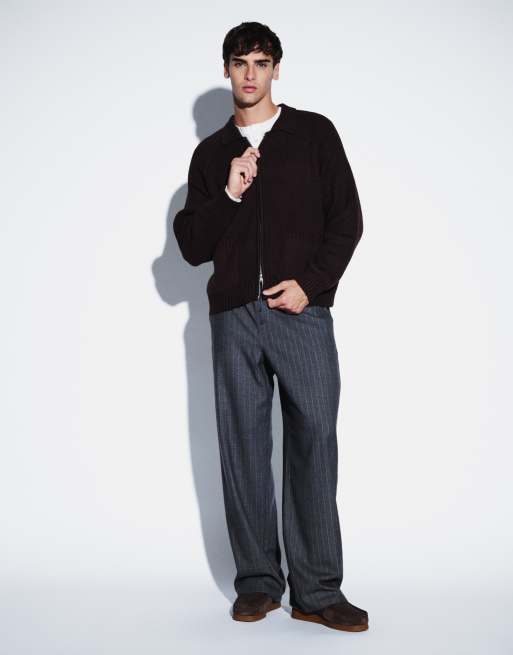 Cotton On bomber in maglia con zip in cioccolato, 2 di 9