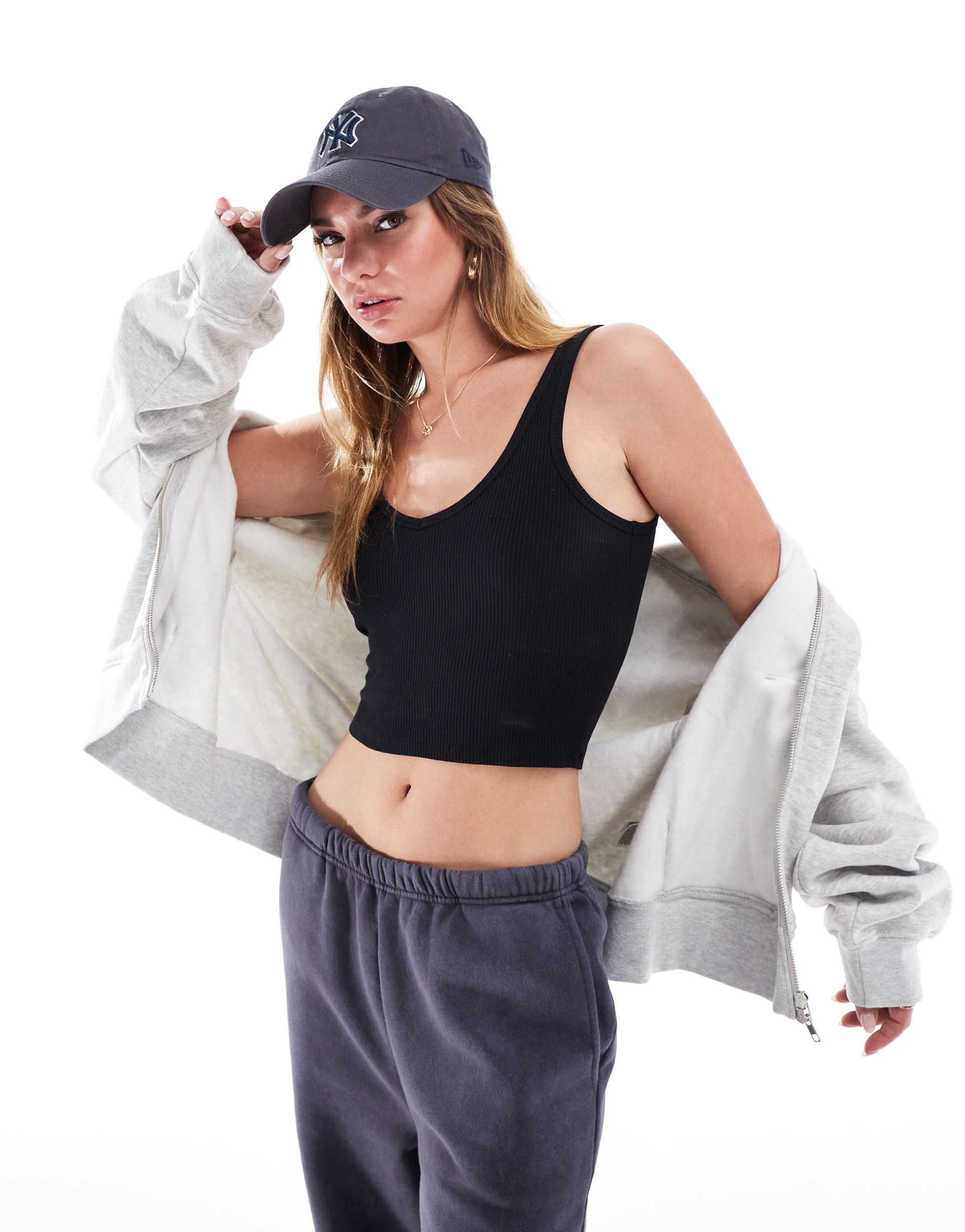 cotton on bondi tank top in black