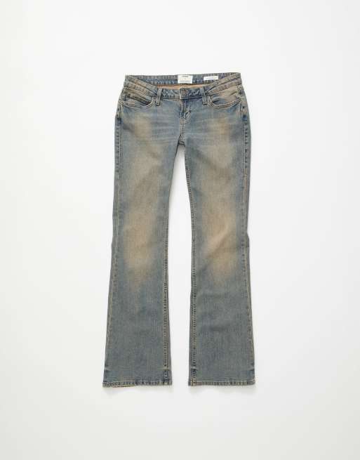 Cotton On - Bootcut jeans met lage taille in blauw , 4 van 5