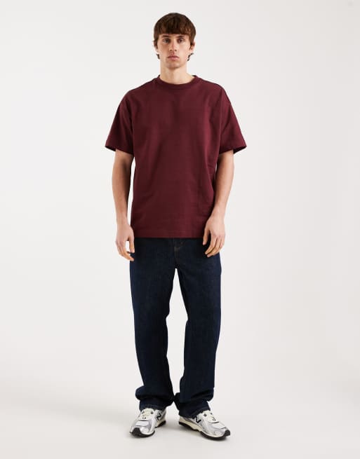 Cotton On – Bordowy T-shirt o pudełkowym kroju, 2 z 5