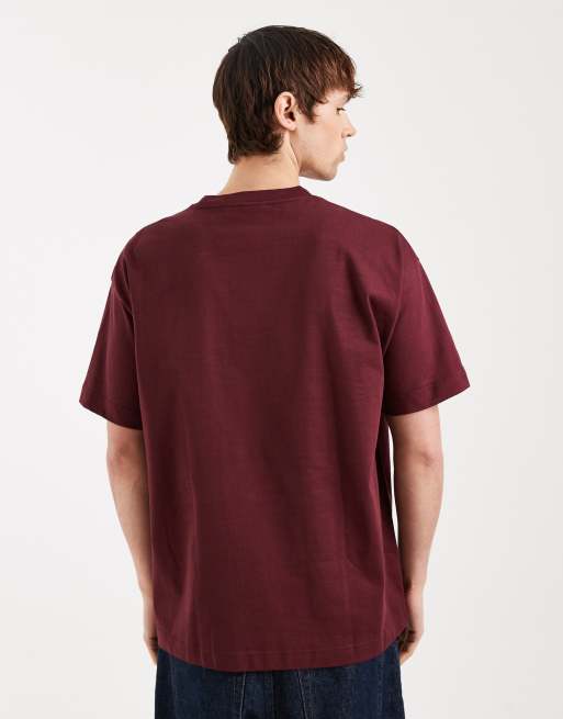 Cotton On – Bordowy T-shirt o pudełkowym kroju, 3 z 5