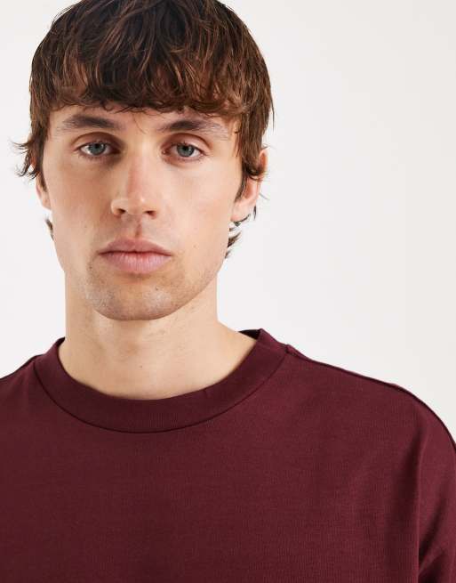 Cotton On – Bordowy T-shirt o pudełkowym kroju, 5 z 5