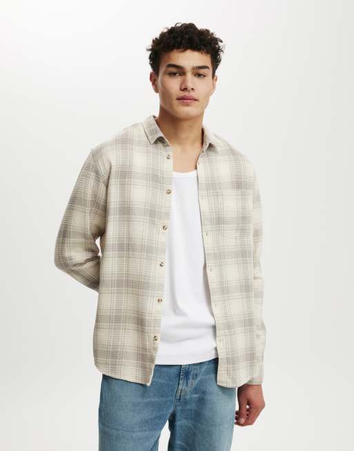 Cotton On Boston long sleeve shirt in beige