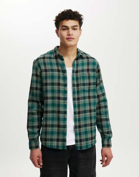 Cotton On Boston long sleeve shirt in green - view 1