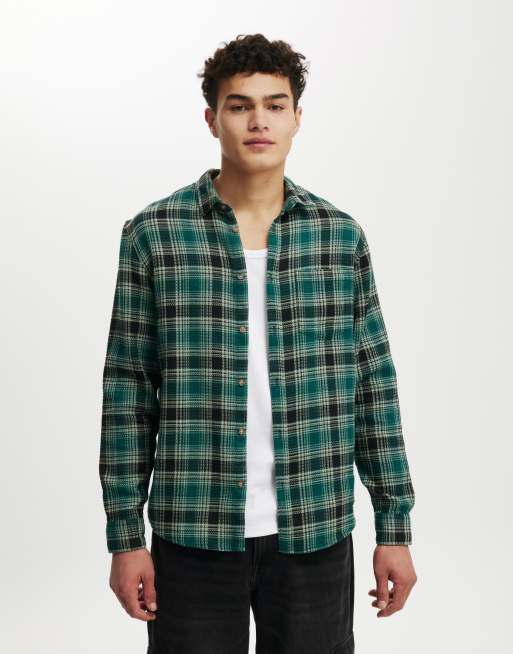 Cotton On Boston long sleeve shirt in green