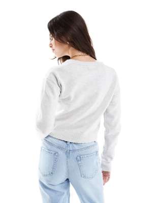 Cotton:on Cotton On Bow Cardigan In Gray