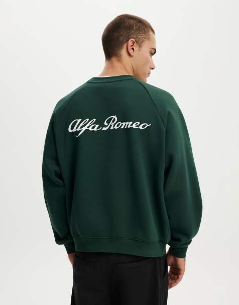 Cotton On Box fit alfa romeo sweater in green