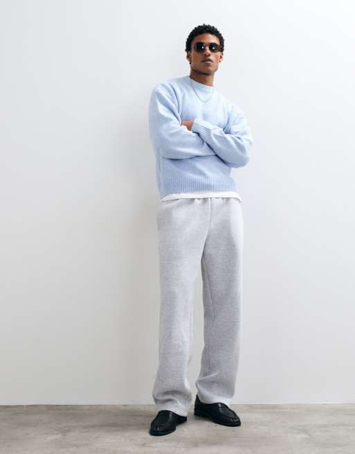 Cotton On box fit crew knit in blue marle, 3 of 5