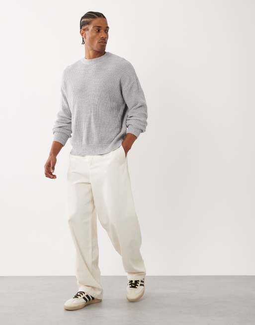 Cotton On box fit crew knit in gray, 2 of 5