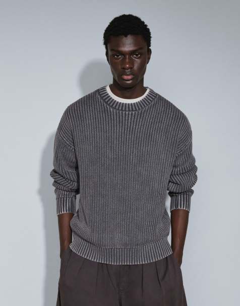 Cotton On box fit crew knit in grey - view 1