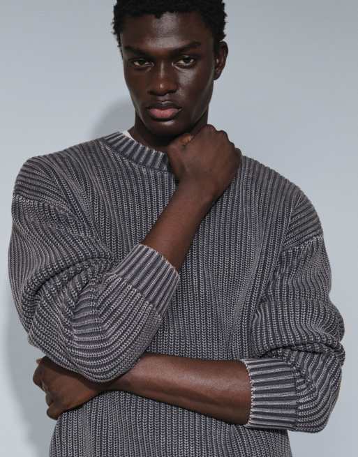 Cotton On box fit crew knit jumper in grey, 2 of 7