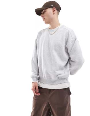 Cotton On Cotton On box fit crew neck sweater in grey
