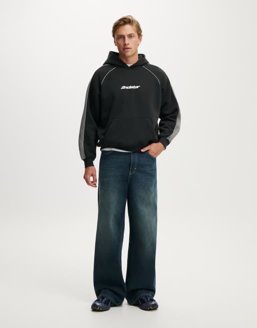 Cotton On Box fit graphic hoodie in black, 2 of 4