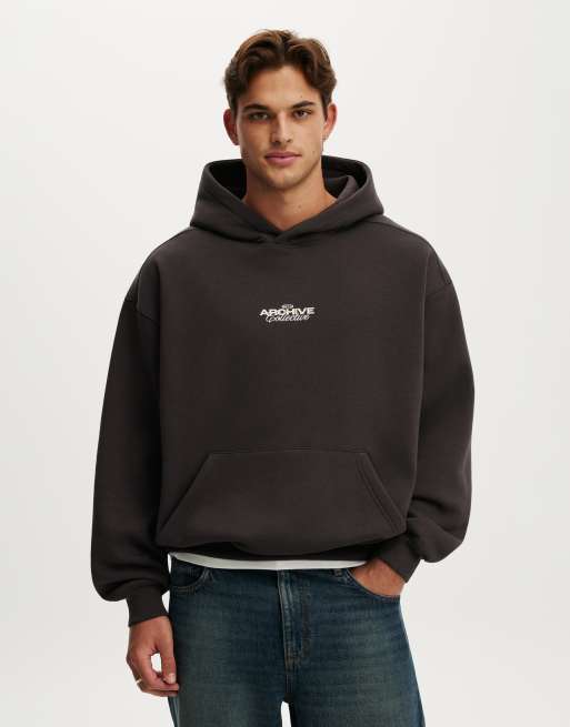 Cotton On Box fit graphic hoodie in brown, 2 of 4