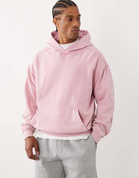 Cotton On box fit graphic hoodie in chalk pink wash - view 1