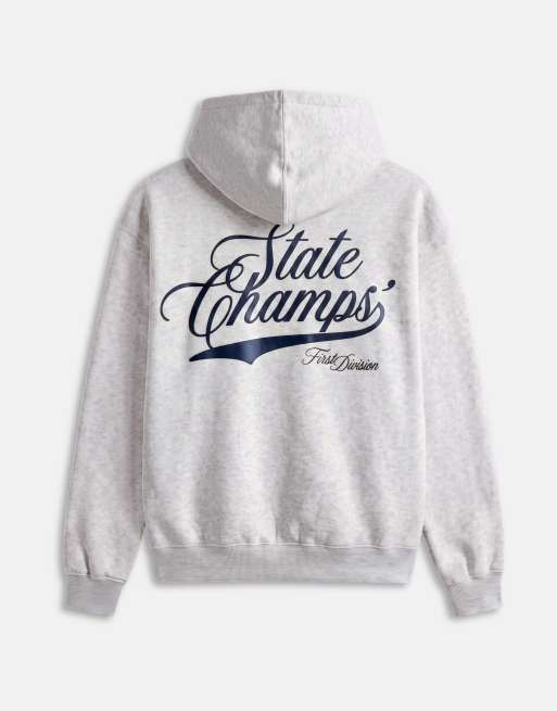 Cotton On box fit graphic hoodie in grey marle , 7 of 9