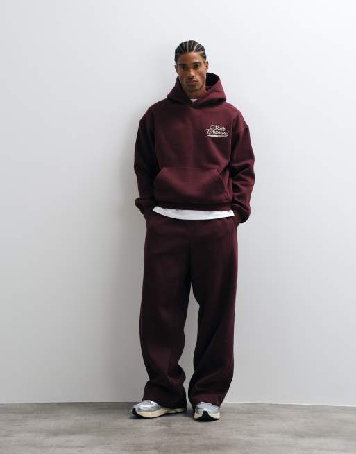 Cotton On box fit graphic hoodie in winter fig, 2 of 5