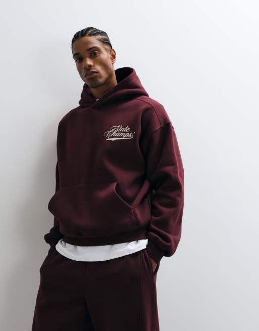 Cotton On box fit graphic hoodie in winter fig, 5 of 5