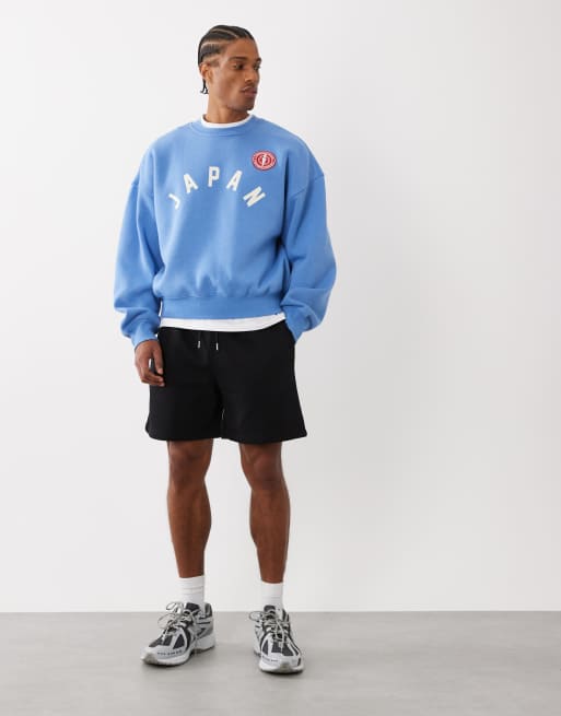 Cotton On box fit graphic sweatshirt in blue dusk, 2 of 5