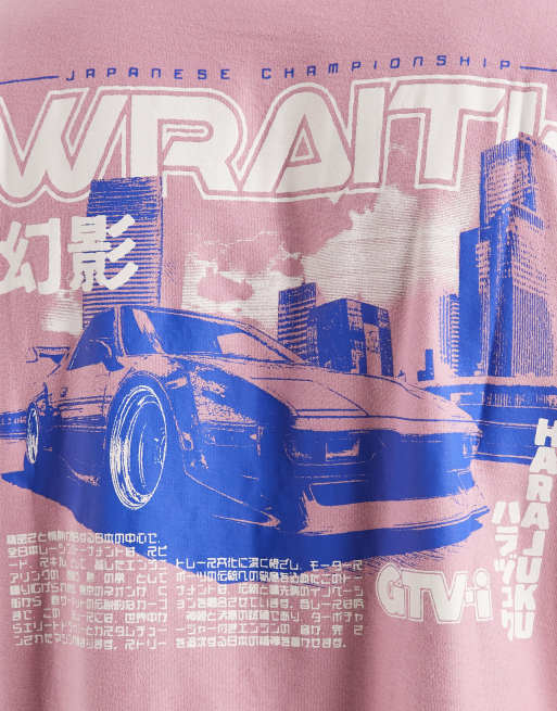 Cotton On box fit graphic t-shirt in chalk pink, 5 of 5