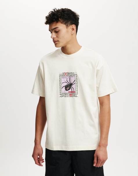 Cotton On Box fit graphic t-shirt in khaki