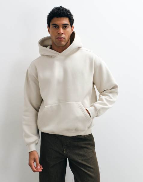 Cotton On box fit hoodie in bone - view 1