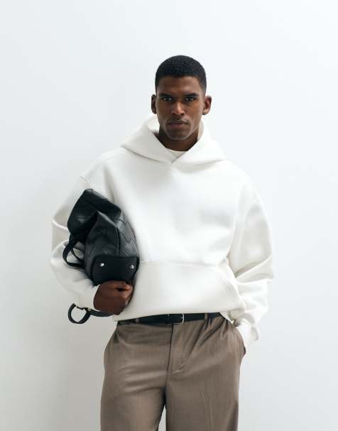 Cotton On box fit hoodie in chalk white - view 1