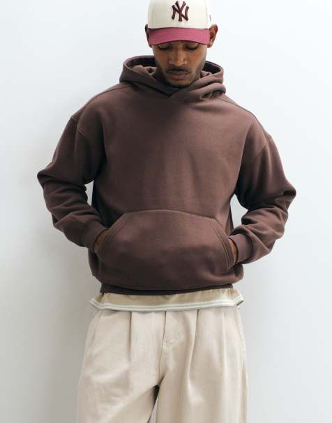 Cotton On box fit hoodie in espresso - view 1