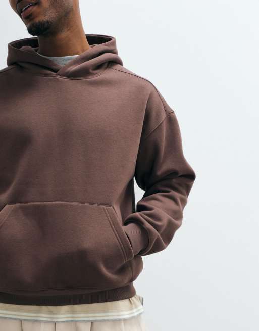 Cotton On box fit hoodie in espresso, 4 of 5