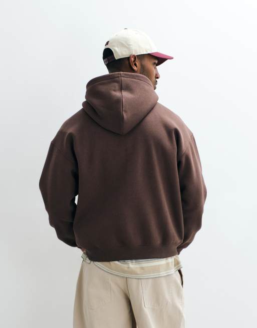 Cotton On box fit hoodie in espresso, 5 of 5