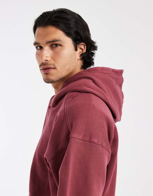 Cotton On box fit hoodie in redwood wash, 2 of 5