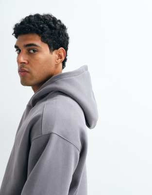 Cotton On Box Fit Hoodie In Gray